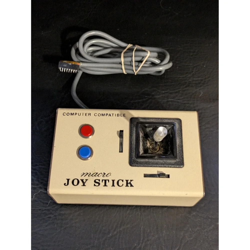 Vintage Macro Joystick Computer Compatible Apple II IIE Vic 20 Hard Wire Taiwan